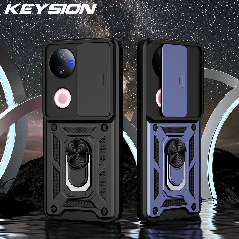 CASE VIVO V50 / V40 V40 PRO / V40 LITE SLIDE IRING CASE ROTARY STANDING PHONE SLIM FIT CASE ZSSLDR