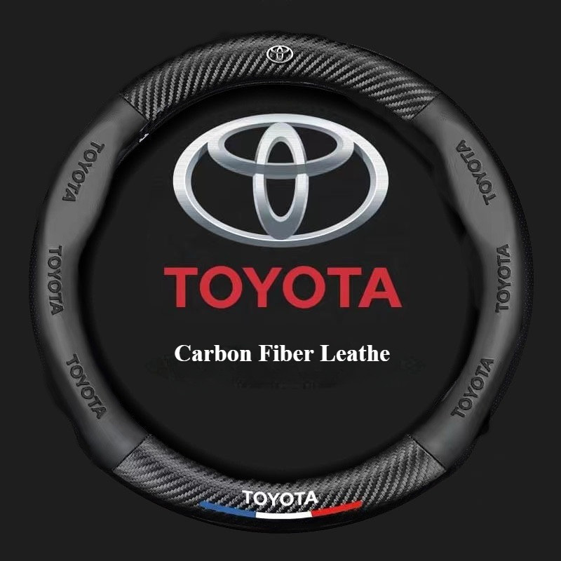 หุ้มพวงมาลัยรถยนต์ หุ้มพวงมาลัยรถยนต์ รุ่น Toyota สำหรับ Yaris Ativ Camry Corolla 38 ซม. ที่หุ้มพวงมาลัยหนังคาร์บอนไฟเบอ