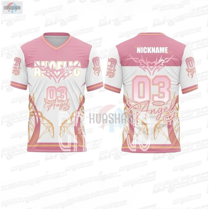 Coquette Ribbon Jersey coquette Custom ชื่อไมโครไฟเบอร์ Jersey T เสื้อแขนสั้นกีฬา Retro Collar แห้งเ