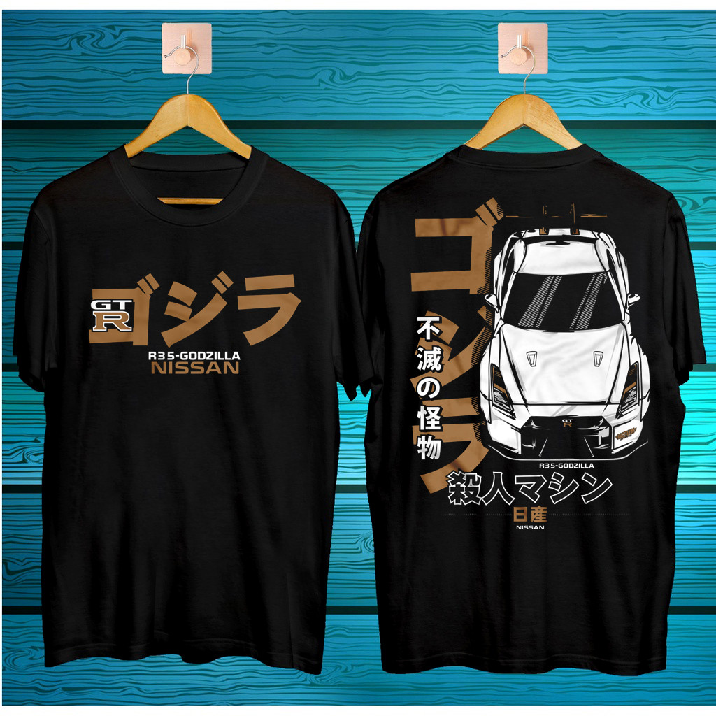 GTR-R35-256 เสื้อยืดคอกลมผ้าฝ้ายพิมพ์ลาย S-5XL