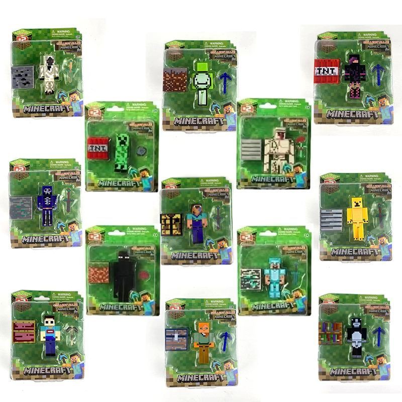 Minecraft Building Block Armor Steve Puppet Model Side Raw Cake Swing Toy _ RuoT2.th