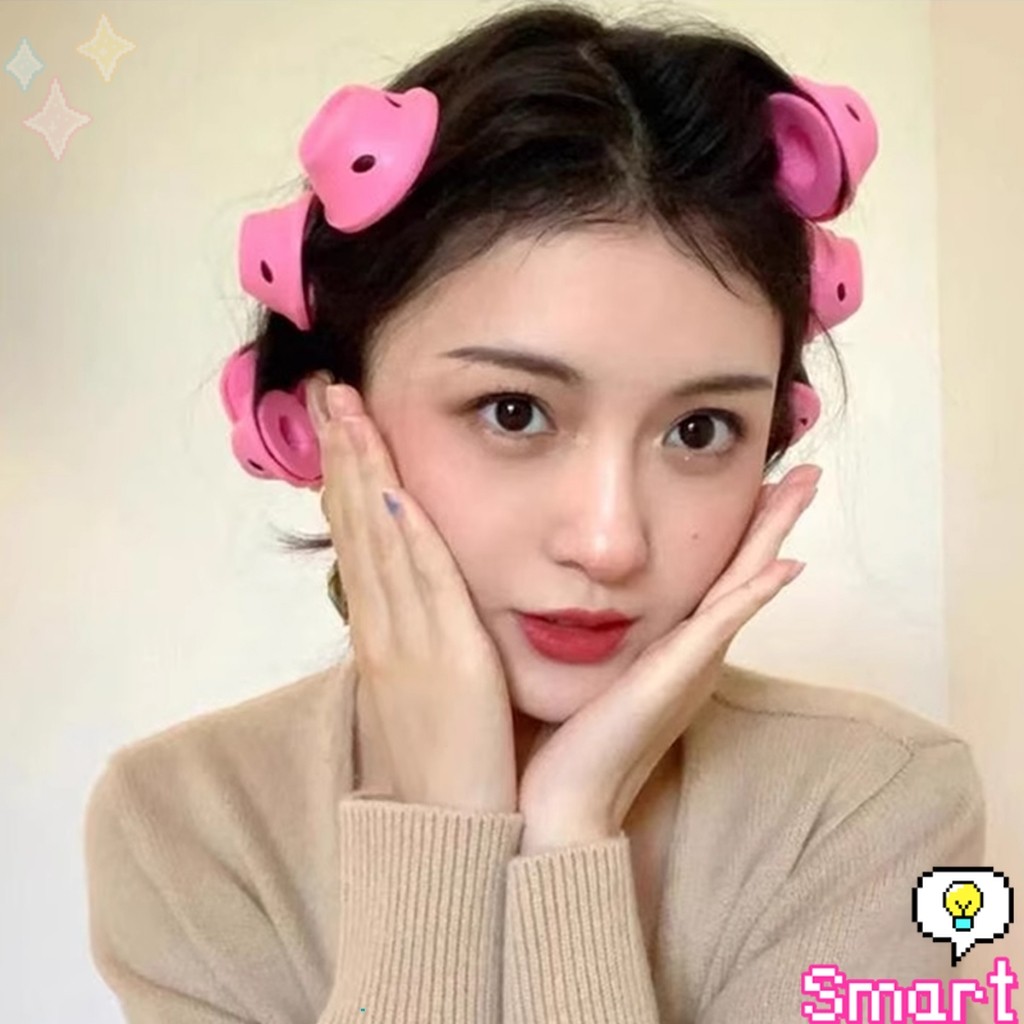 SMART【มีสินค้าในสต๊อก】 ที่ม้วนผมซิลิโคน DIY เครื่องมือทําผม รูปเห็ด (ผมหยิกใหญ่/ผมหยิกเล็ก) Curling hair tool