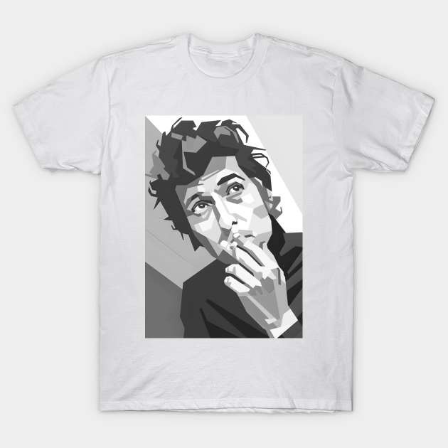 เสื้อยืด Vintage Bob Dylan Art T-Shirt แท้ Cotton 100% หลวม สีพื้น สินค้ามาใหม่ สีดำ หนาๆ แห้งเร็ว