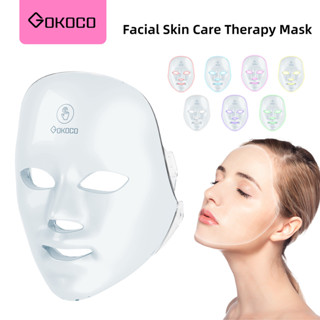GOKOCO บ้านใช้เครื่องดูแลใบหน้า LED พร้อมไฟแดง 7 สีและการรัก…