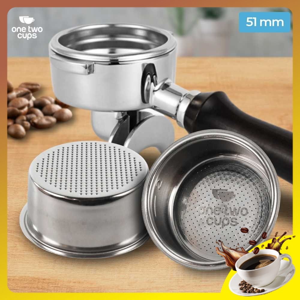 One Two Cups Filter Basket Portafilter Single Wall 51mm - DL-01