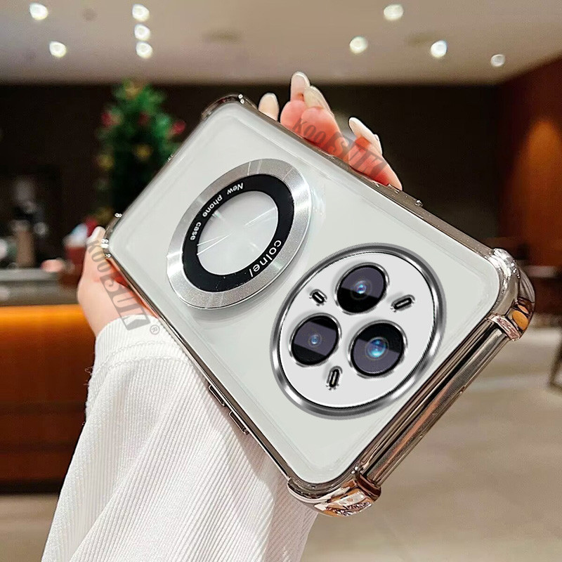 เคสกันกระแทกสําหรับRealme 14 13 11 Pro 12 Pro + 14X 14T 12X 11X 5Gกระจายความร้อนแม่เหล็กดึงดูดเคสโทรศัพท์ฝาครอบใส - รูปที่ 4