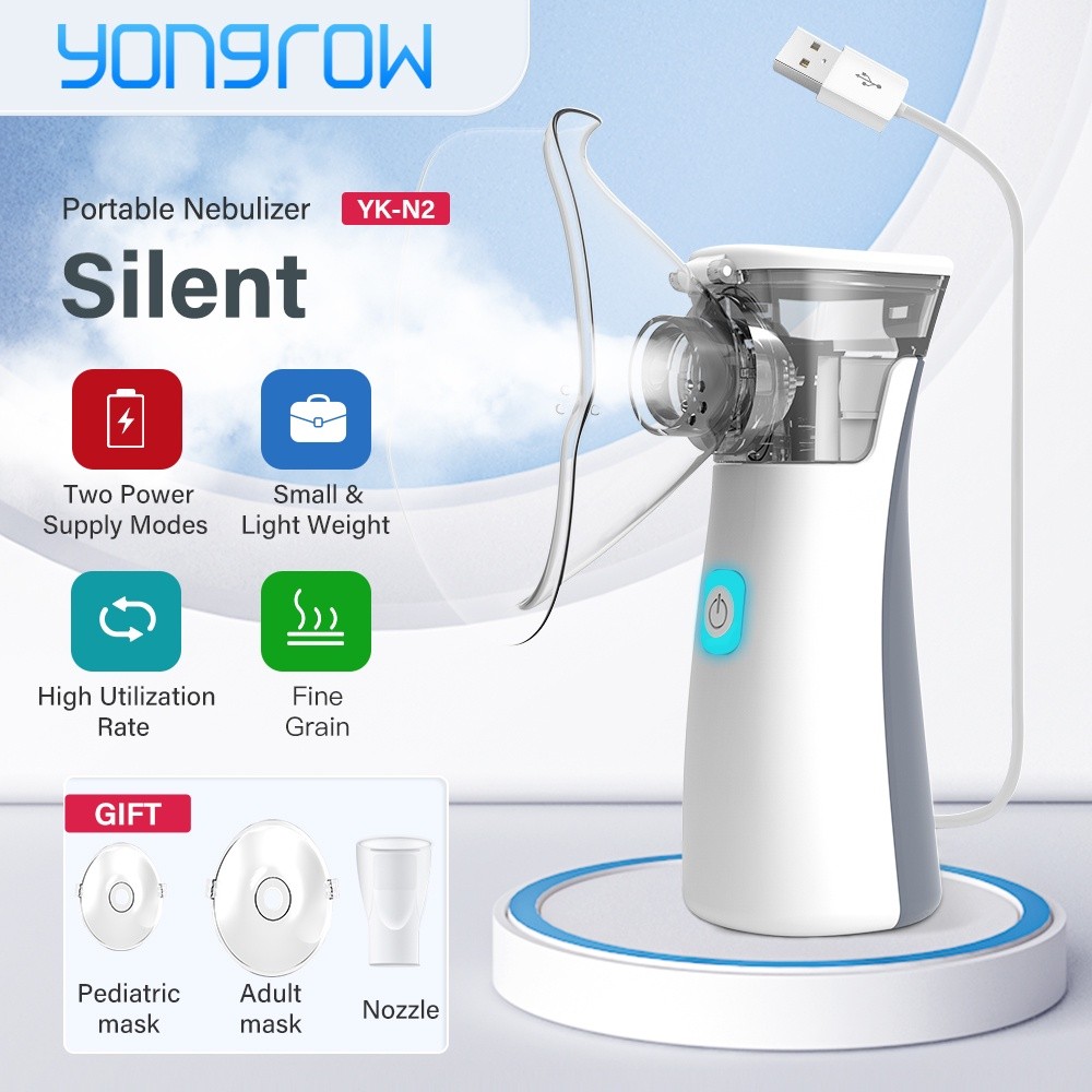 Yongrow Portable Rechargeable Nebulizer Machine for Asthma Ultrasonic Inhaler