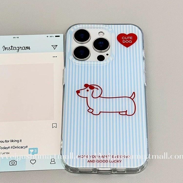Insลายน่ารักDachshundสุนัขเหมาะสําหรับSamsung S25ultraเคสโทรศัพท์S24/s23fe/s20 + รวมทุกอย่างA16a15/a56a55 กันกระแทกNote20 การ์ตูนNote10
