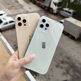 ใช้ได้ iPhone 11 13 12 14 15 Pro MAX 14 15 7 8 Plus XR XSMAX SE2020 เคสโทรศัพท์ซิลิโคนกันกระแทกโปร่งใสคุณภาพสูง