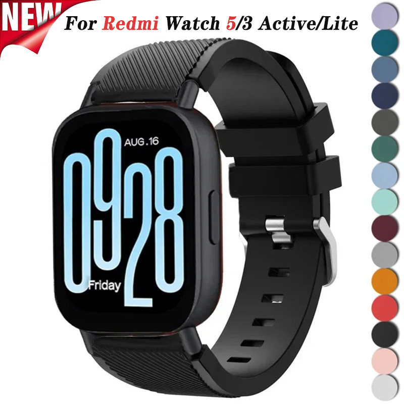 22 มม.สําหรับ Redmi Watch 5 Active 5 Lite Smartwatch เปลี่ยนสายนาฬิกาซิลิโคนสําหรับ Redmi Watch 3 Active 3 Lite สายรัดข้อมือ