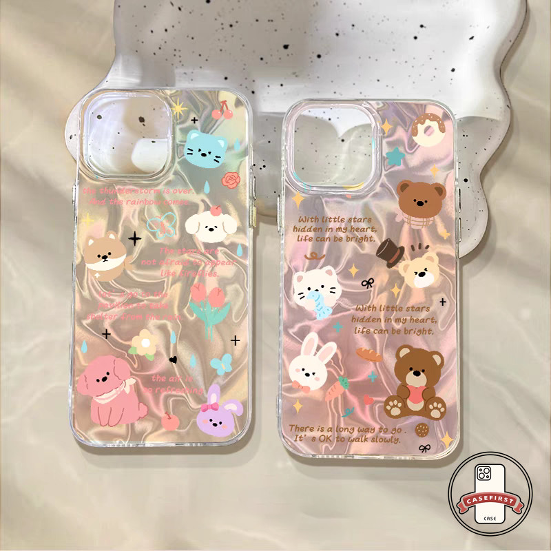 การ์ตูนสัตว์น่ารักลูกแมวลูกแมวคลื่นน้ำนุ่ม เคส Realme C51 C35 C21 C30 C51 C55 C21 C11 5i 6i C15 C53 C25 C67