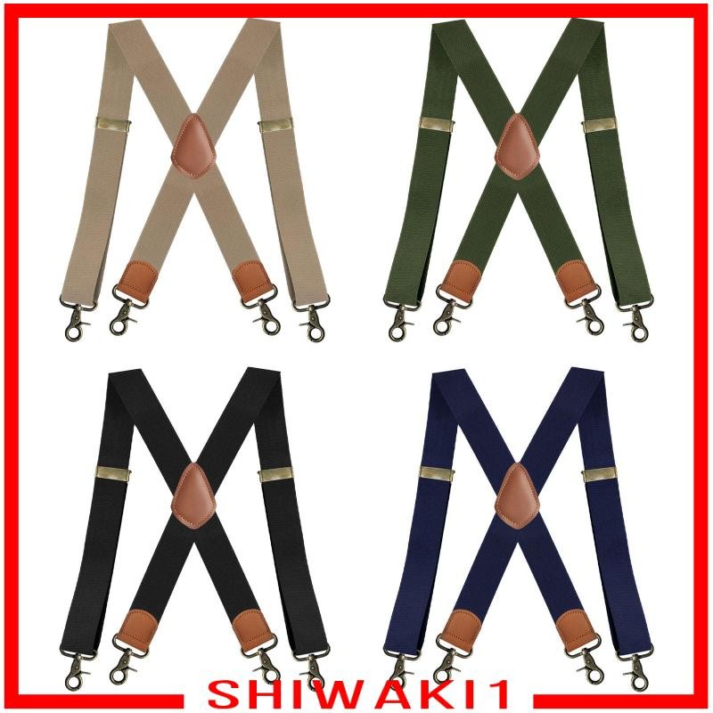 [ชิวากิ1] สายเอี๊ยมผู้ชายสายรัดยางยืดทรงปรับได้พร้อมคลิปหนีบ 4 ชิ้น