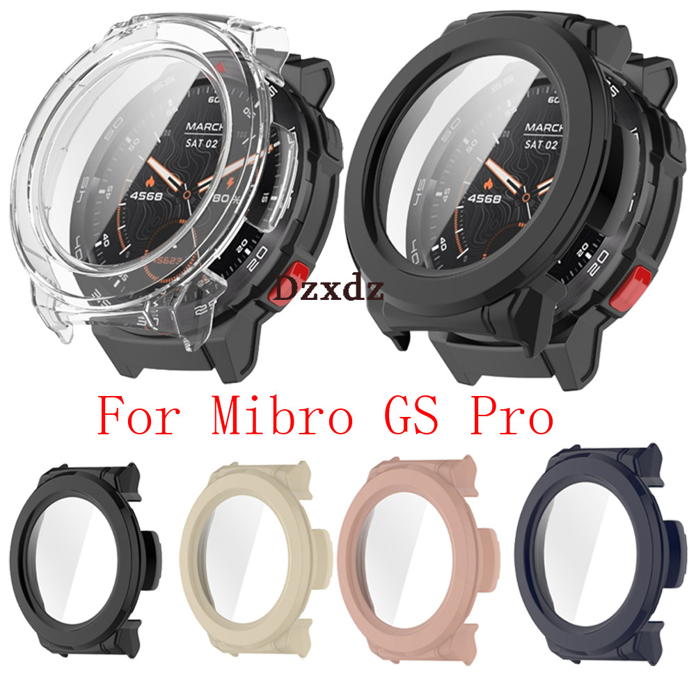 Mibro Watch GS Pro เคส เคสป้องกันหน้าจอสําหรับ Mibro Watch GS Pro การป้องกันกันชนที่คุ้มครองเต็มรูปแบบ + อุปกรณ์เสริมฝาครอบเคสกระจกนิรภัย