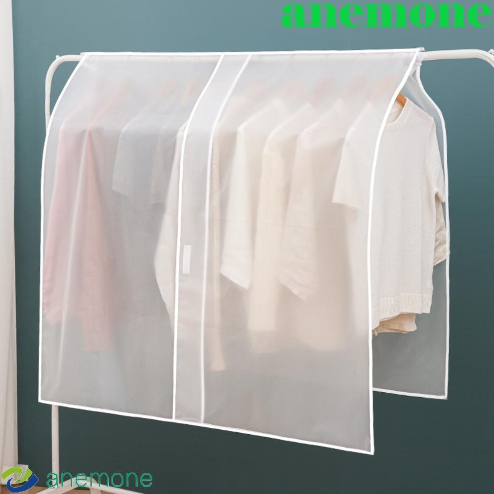 Anemone ผ้าคลุมกันฝุ่นเสื้อผ้า PEVA โปร่งใส 1 ชิ้นกันน้ําขนาดใหญ่แขวนกระเป๋า