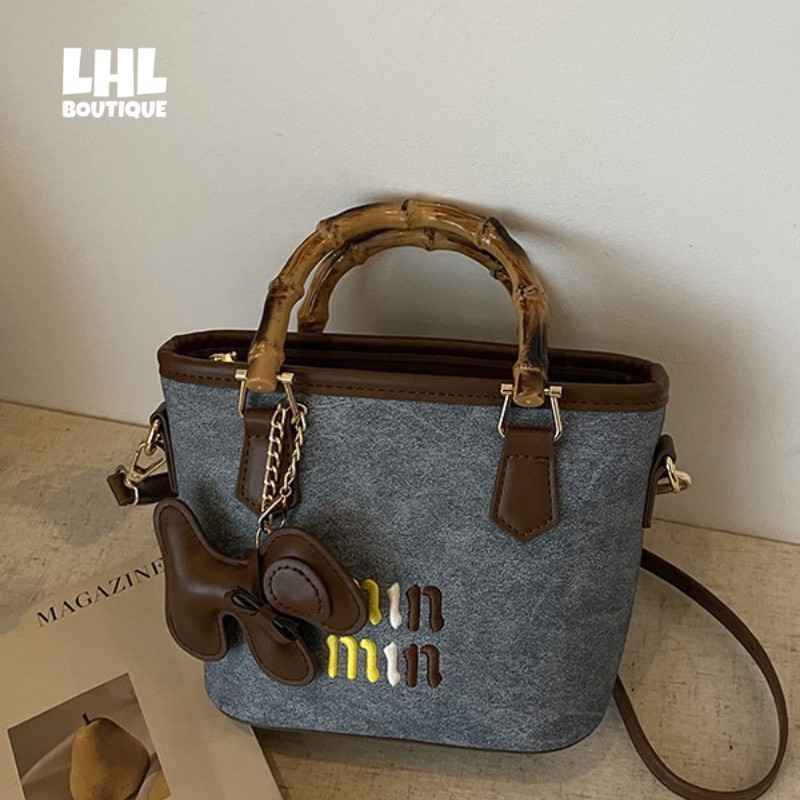 LHL BOUTIQUE Hand Carry Casual Bucket แฟชั่นเวอร์ชั่นเกาหลีใหม่อเนกประสงค์ไหล่เดี่ยว high SENSE Women's BAG