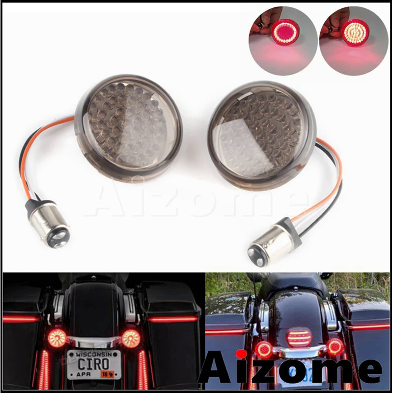 Mo 12V 24W Motorcycle Plug in 2" 1157 LED Turn Signals For Harley Touring Electra Glide Ultra Classi