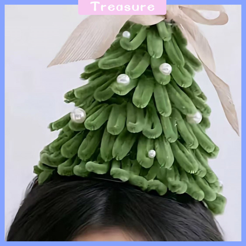 Treasure บิด DIY ที่คาดผมต้นคริสต์มาสวัสดุสร้างสรรค์ทำมือบรรยากาศคริสต์มาสของขวัญถ่ายรูปเพื่อน