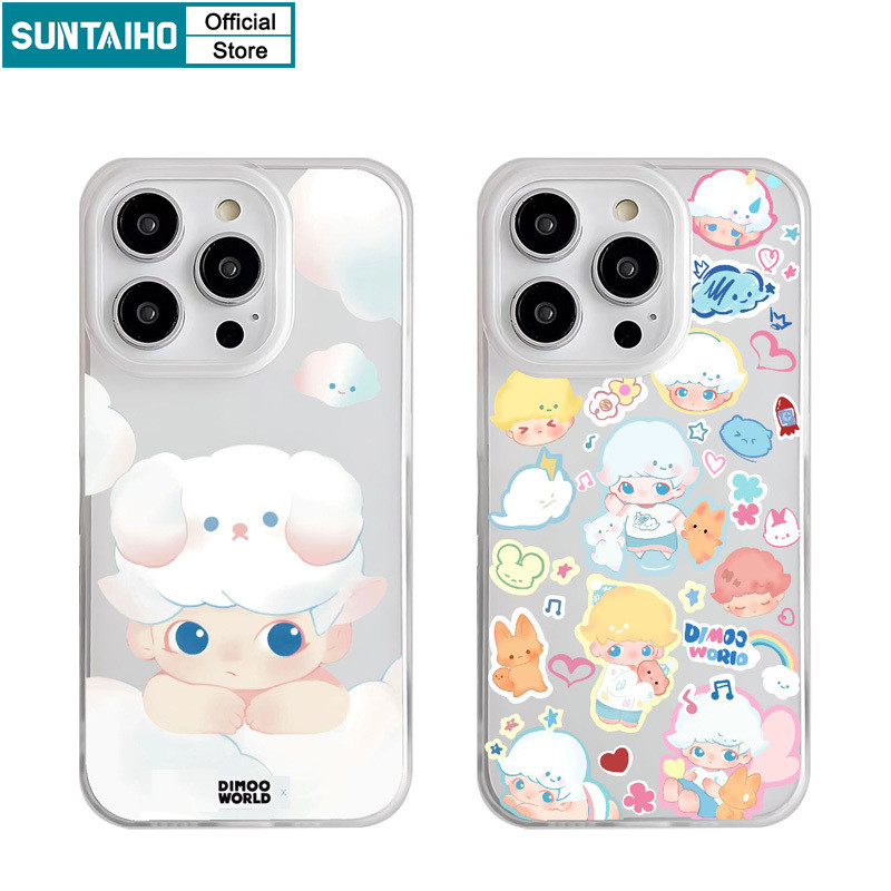 Suntaiho ความงามน่ารักการ์ตูนเด็กรูปแบบ Clear Frosted สําหรับ Iphone 16 15 14 12 13 11 Pro Max IP 7 8 Plus Iphon X Xs XR Xs Max TPU ซิลิคอนนุ่มพรีเมี่ยมกันกระแทกปกหลัง