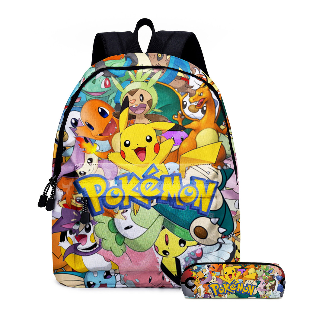 Pokemon Elementary School Students กระเป๋านักเรียน Pokémon Pikachu Backpack+กล่องดินสอ+กระเป๋าใส่ข้าวกลางวัน ราคา ถูกที่สุด ดีลบีเคเค แกลเลอรีภาพที่ 8