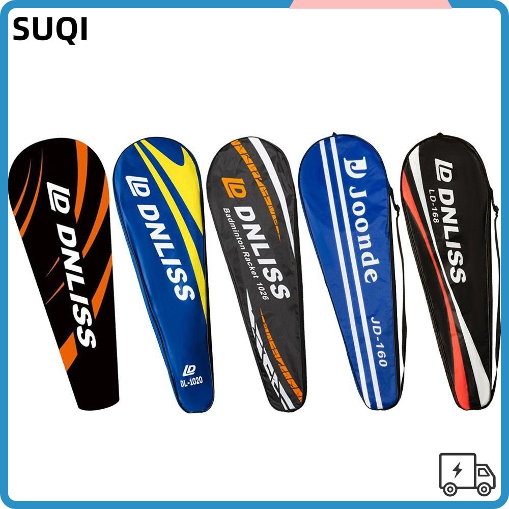Suqi กระเป๋าไม้แบดมินตัน แบบหนา ขนาดพกพา ป้องกัน สําหรับเก็บไม้เทนนิส
