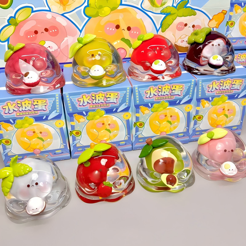 【ในสต็อก】blind box น่ารัก การตกแต่ง ของน่ารักๆ sml blind box สนุกอินเทรนด์ ของวันเกิด Water Wave Egg