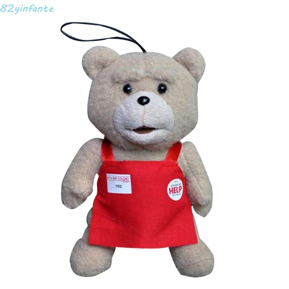 Yinfante TED ตุ๊กตาหมีตุ๊กตาหมีตุ๊กตาหมี,ตุ๊กตาสัตว์กระเป๋าจี้หมีตุ๊กตาตุ๊กตา,คริสต์มาสผ้ากันเปื้อนร