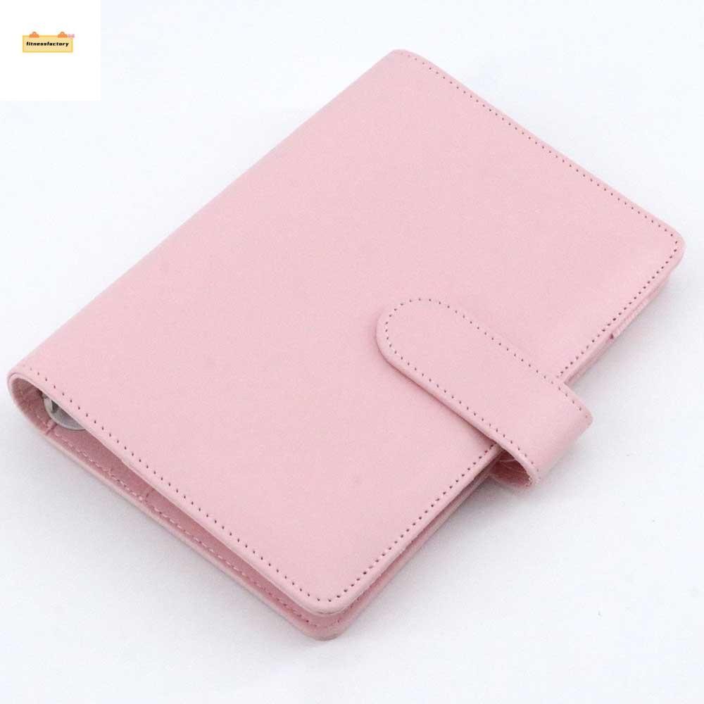 Fitnessfactory ปกโน๊ตบุ๊คโฟลเดอร์แฟ้มหนัง PU Ring Binder เครื่องเขียน A6/A5|ปก Notepad สี