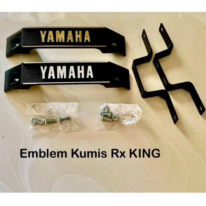 ขายึดสัญลักษณ์หนวด Yamaha Rx King วัสดุเหล็กหนา ขายึดหนวดคุณภาพสูง RX-k RX-King rxk ขายึดหนวดทองเงินทอง