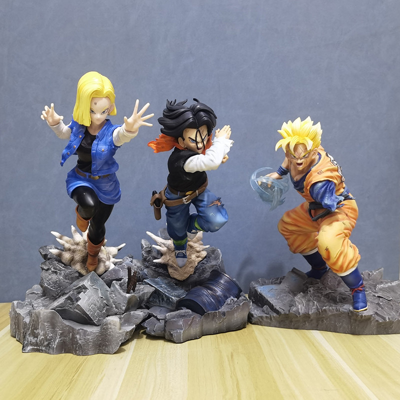 อะนิเมะ Dragon Ball Z Future Gohan Android 17 Android 18 รูปปั้น