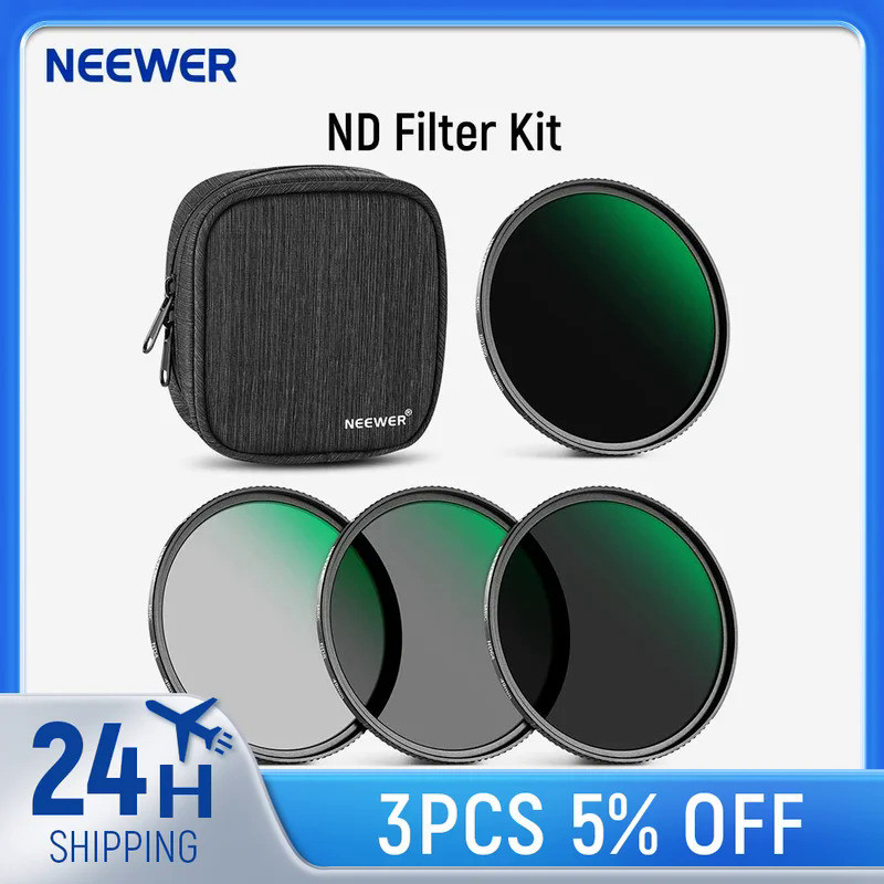 NEEWER  Fixed ND Filter Kit ND1000 ND64 ND8 ND4 Neutral Density Filter Set Double Sided 30 Layer Nan