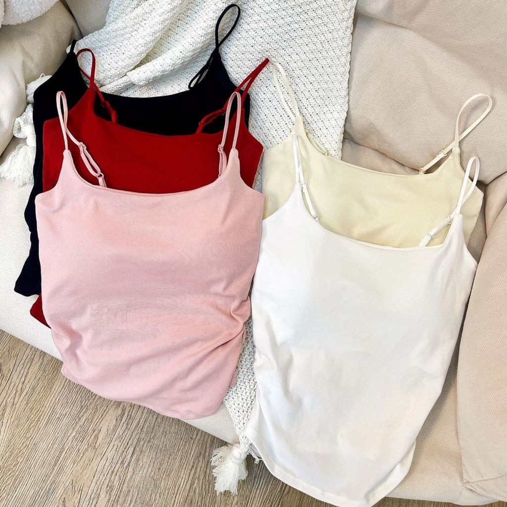 #392 เสื้อสายเดี่ยว ตัวยาว มีฟองน้ำ เย็บติด ฟรีไซต์ 24-34ab สีสวย ไร้ขอบ ใส่สบาย เสื้อ ผู้หญิง - ภาพย่อย 5