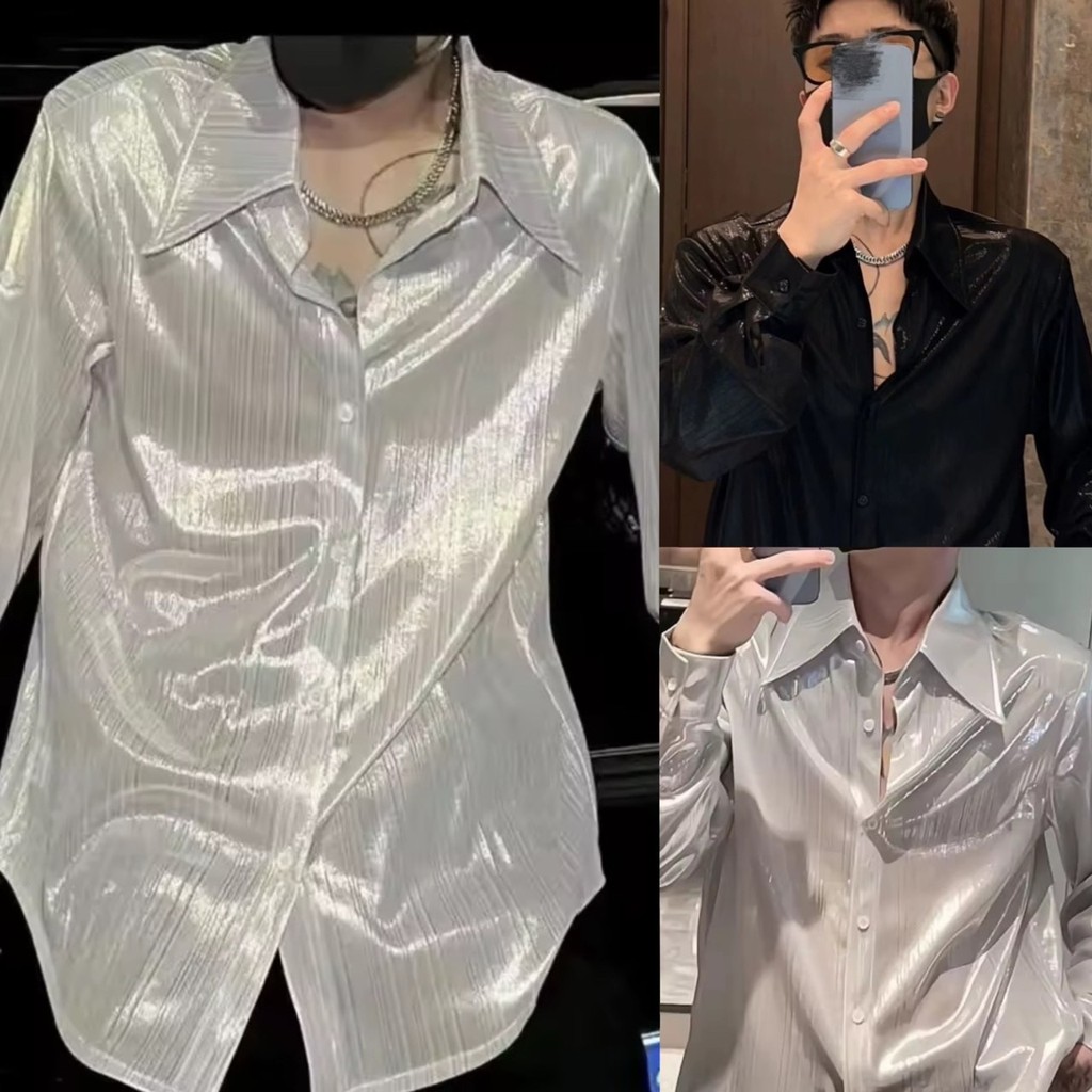 ฤดูใบไม้ผลิฤดูร้อนสไตล์ใหม่หลวมทุกการแข่งขันเสื้อเชิ้ตแขนยาวหล่อ
