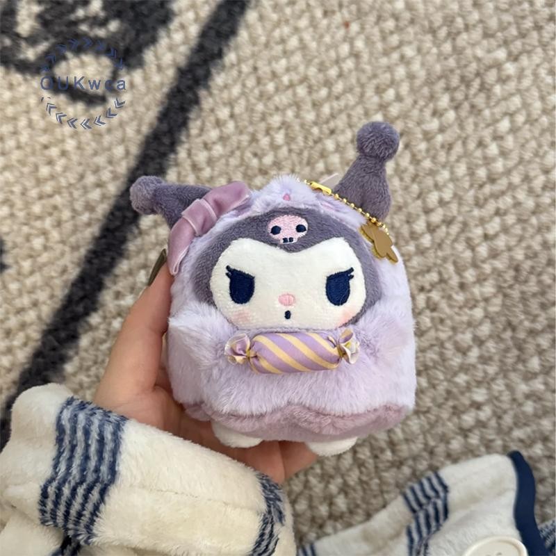 Oukwca Kawaii Ghost Sanrio Hello Kitty ของเล่นตุ๊กตาพวงกุญแจ Kuromi Cinnamoroll ตุ๊กตาตุ๊กตาจี้กุญแจรถแหวนกระเป๋าตกแต่งของขวัญเด็กใหม่