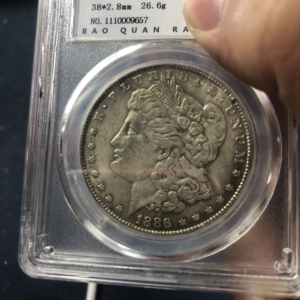 #外国精品收藏版古币#Morgan เทพธิดา US Dollar Authentic Graded Coin 按摩卓美真品12.18