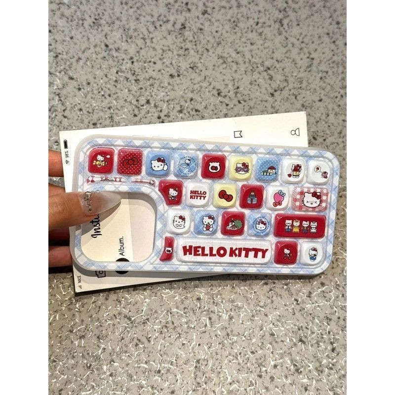 Kt Cat Creative Keyboard Case ล่าสุด Iphone 16 15 14 13 12 11 Pro Max X Xr Xs Max In-Phone การ์ตูนน่ารัก Influencer Drop Protection Case เคสโทรศัพท์