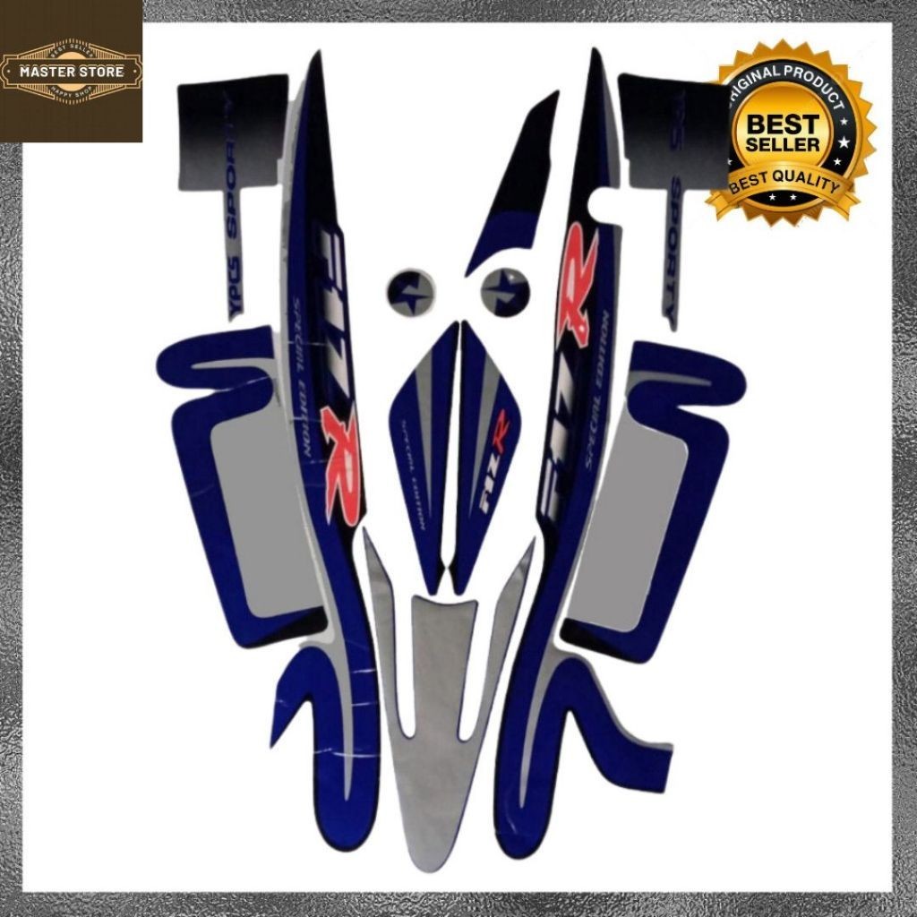 Yamaha F1ZR 2001 Striping Sticker Blue Caltex List Standard Sticker F1ZR 2001 Caltex Best