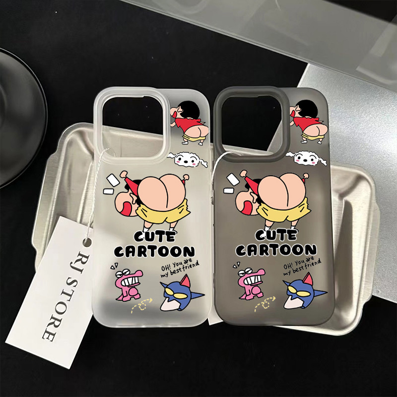 เคสโทรศัพท์นุ่มและป้องกันกระแทก for iPhone11 12 13 14 15 16Pro Max XR XS X 7/8Pเสี่ยวซินรั่วตูด