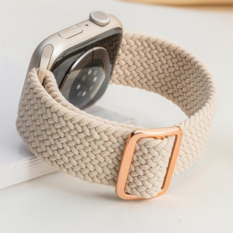 สายนาฬิกา สำหรับ iwatch สายนาฬิกาทอระดับไฮเอนด์เหมาะสำหรับนาฬิกา IP สายนาฬิกาสีทึบเรียบง่าย