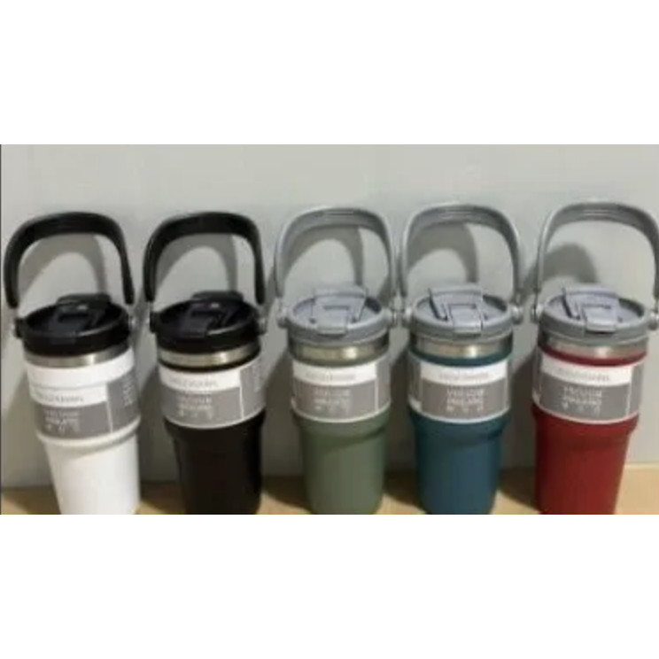 TYESO PLAIN แก้วน้ําสุญญากาศ 600ML พร้อมที่จับและทรงกลม