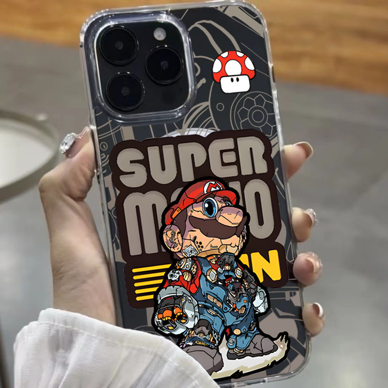 เคสโทรศัพท์หรูหราแบบไร้สายชาร์จได้สำหรับ IPhone 13 15 7Plus 16 14 12 11 Pro MAX 8 6 7 6S Plus X XR XS มาริโอซีรีส์ ราคา ถูกที่สุด ดีลบีเคเค แกลเลอรีภาพที่ 8