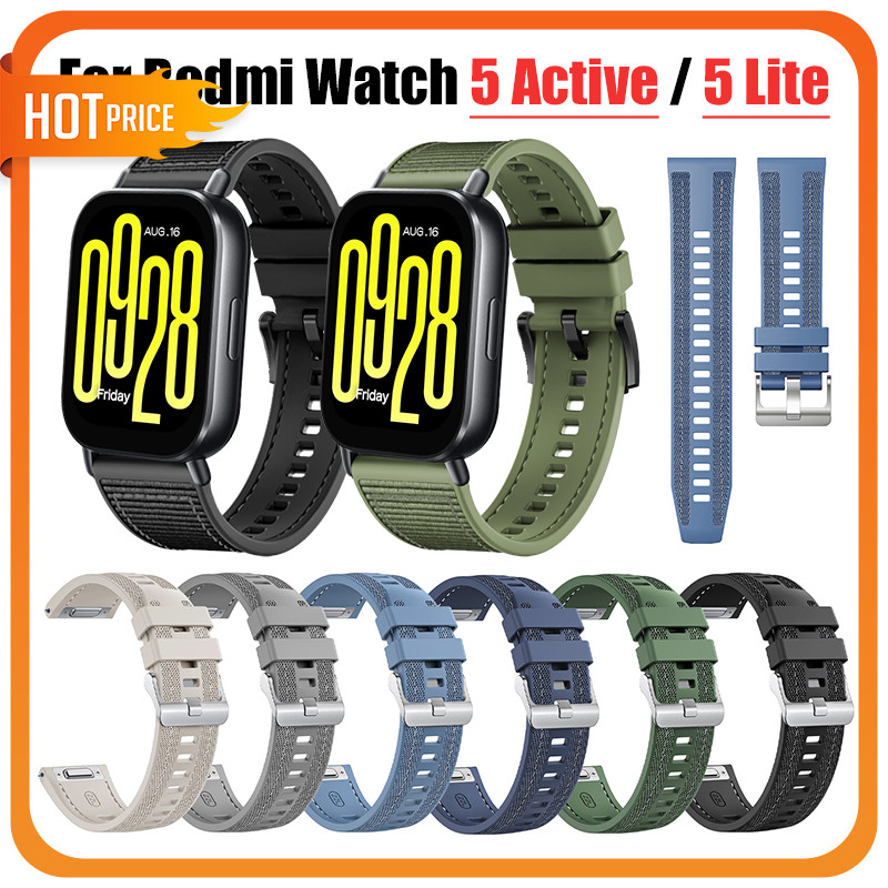 22 มม.ซิลิโคนสําหรับนาฬิกา Redmi Watch 5 Active / 5 Lite Smartwatch สําหรับ เปลี่ยนสายรัดข้อมืออุปกรณ์เสริม