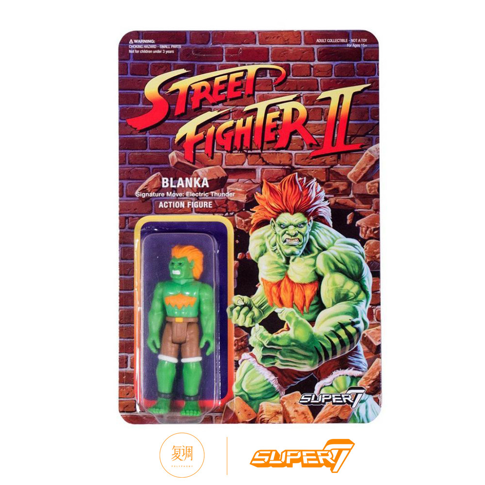 ในการสต็อก การ์ดสะสม Super7 Street Fighter 2 Blanka ขนาด 3.75 นิ้ว