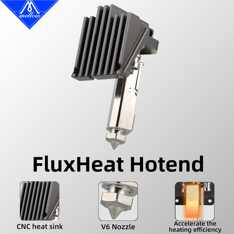Mellow NFHeat Flux Hotend สําหรับอัพเกรด Babambu Lab P1P P1S TZ Hotend Voron Blv DIY 3D เครื่องพิมพ์ High Flow และความเร็วสูง