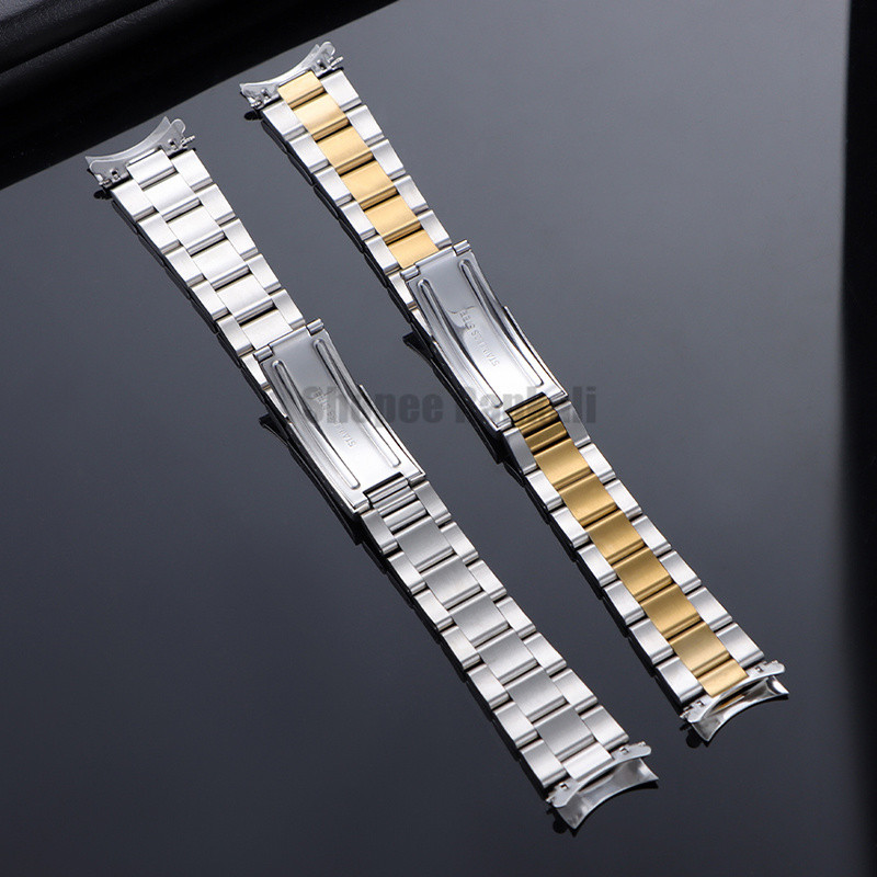 13มิลลิเมตร17มิลลิเมตร18มิลลิเมตร19มิลลิเมตร20มิลลิเมตร21มิลลิเมตรสแตนเลสนาฬิกาวงสําหรับ โรเล็กซ์ สายโค้งปลายโลหะ3-ลูกปัด นาฬิกาวงผู้หญิงผู้ชายสร้อยข้อ - รูปที่ 5