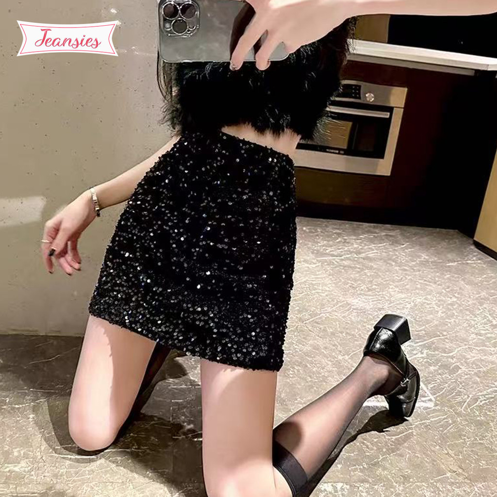 กระโปรงเลื่อมผู้หญิง สายหวานปนเซ็กซี่ สไตล์เกาหลี