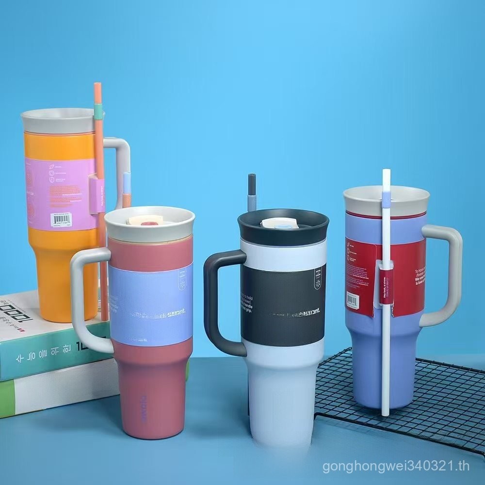 ขายล้างสต๊อก เครื่องดื่มน้ำแข็ง Owala Twist ขนาด 40OZ พร้อมที่จับ | แก้วน้ำสแตนเลส 304 พร้อมหลอด | ล