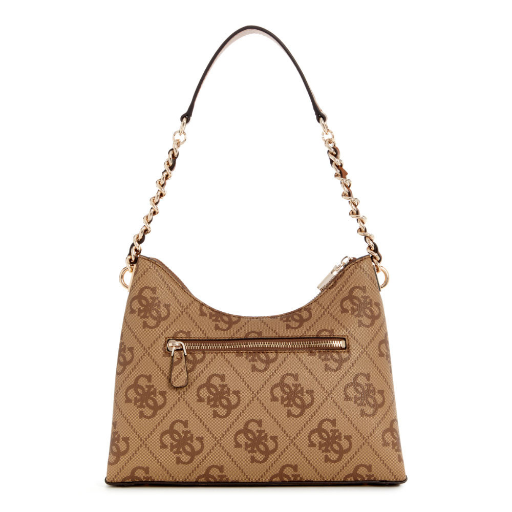 GUESS กระเป๋า รุ่น OS865401 IZZY TOP ZIP SHOULDER BAG สีน้ำตาล