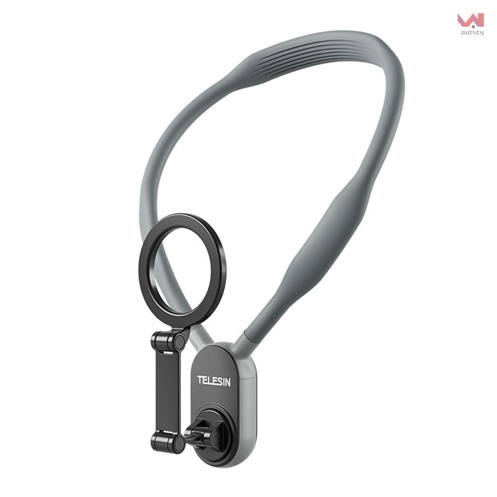 TELESIN MNM-001 ที่วางโทรศัพท์แบบคล้องคอพร้อมที่วางโทรศัพท์แบบแม่เหล็ก Quick Release หลายมุมปรับได้พ