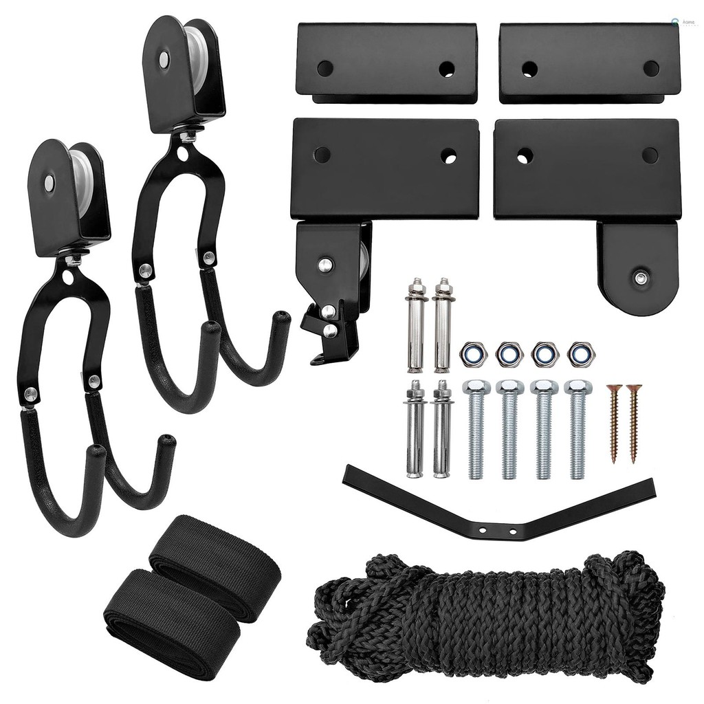 Kayak Lift แขวนรอกระบบ Kayak เพดาน Rack โรงรถเพดานสําหรับจักรยาน Paddleboard Canoe