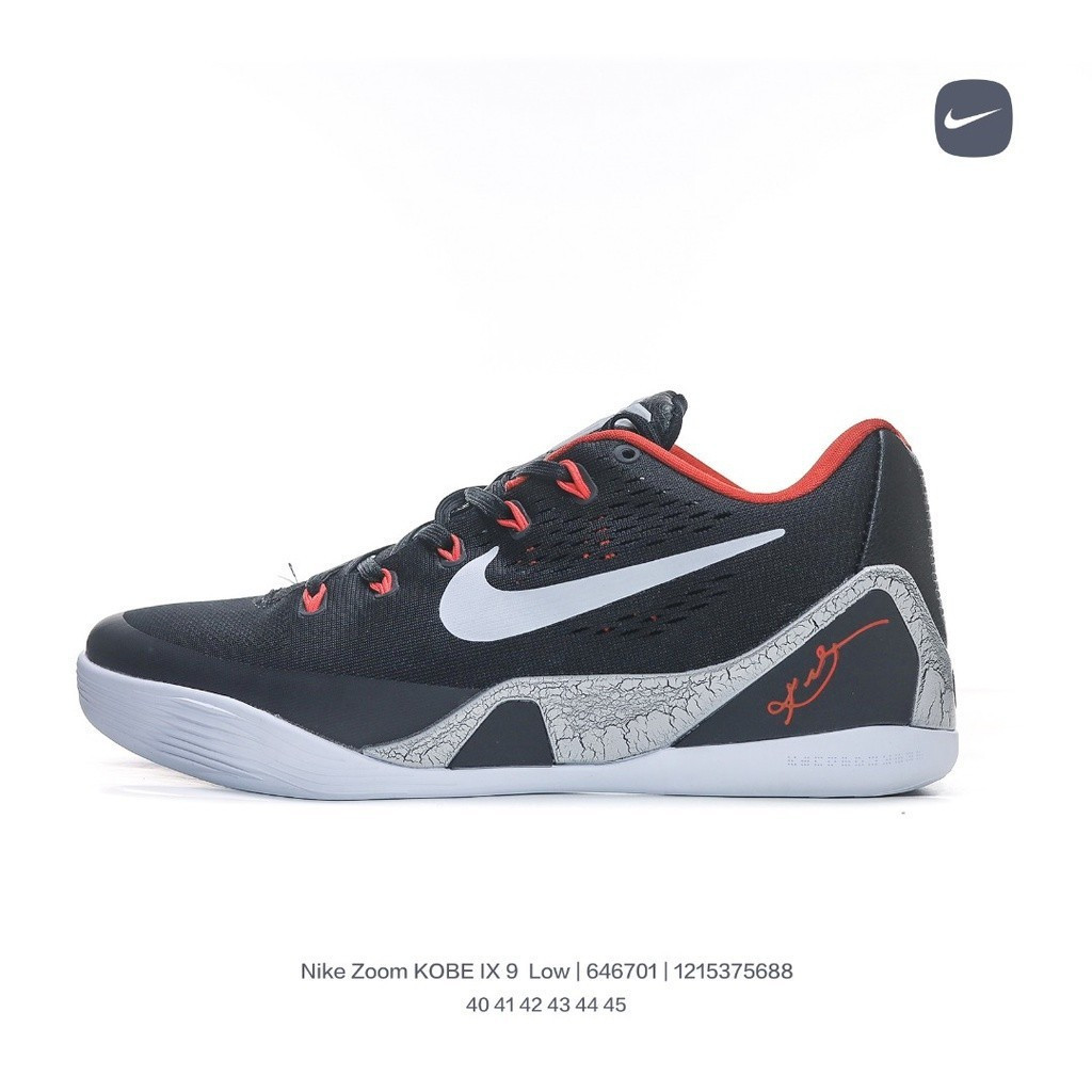 รองเท้าบาสเก็ตบอล Zoom KOBE IX 9 รุ่นต่ำคุณภาพสูง รองเท้าแตะแฟชั่นที่สบายและไม่ลื่นและพื้นรองเท้าวิ่